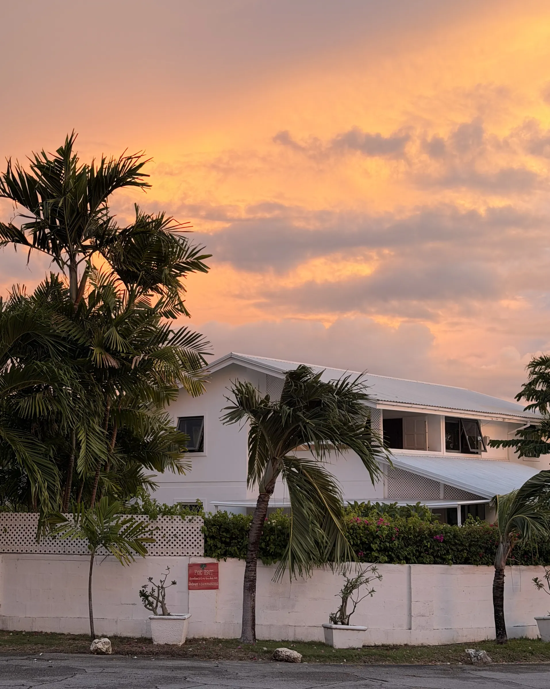 Sundance at sunset, under a pink and orange sky